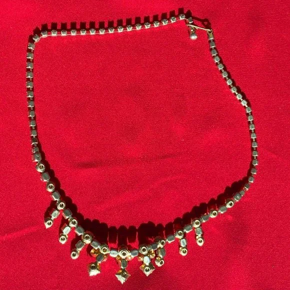 Vintage Aurora Borealis Choker Necklace & Earrings set - Picture 5 of 14